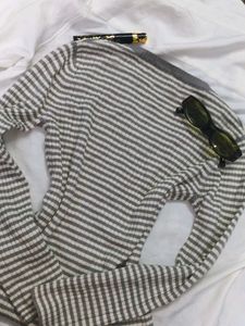 Y2K Elena Gilbert Striped Henley Top
