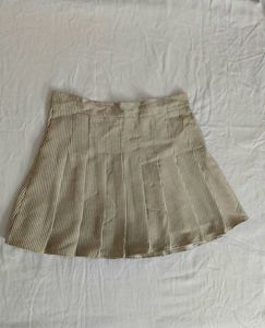 Plaid Pleated Mini Skirt
