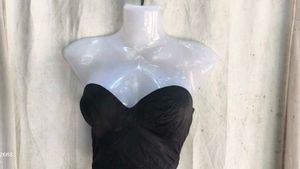Black Strapless Corset Top