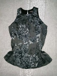 Elegant Satin Floral Top ❀
