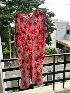 Floral Print Kaftan Dress