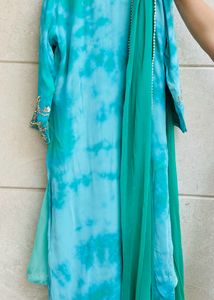 Sea Green Sharara Set With Gota Patti Work