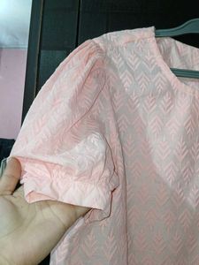 Cute Pink Puff Sleeve Top