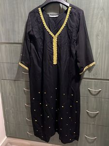 Black Kurta with Gold Embellishments