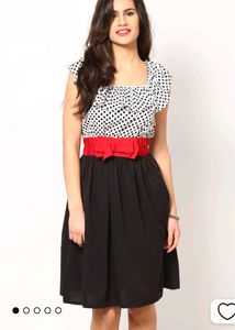 Back &amp; White Polka Dot Dress