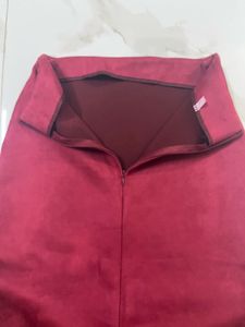 Burgundy Pencil Skirt