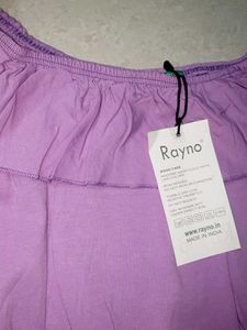 Cute Lavender Off-Shoulder Crop Top no 130