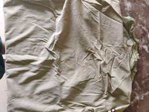 Stylish Khaki Kurta Set with Frayed Detail