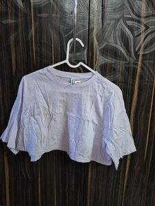 Cute Lavender Cropped T-Shirt