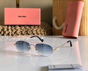 Miu Mi Oval Rimless Sunglasses