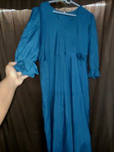 Elegant Teal Green Wrap Maxi Dress