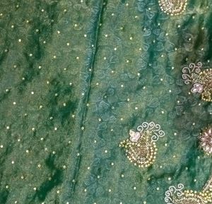 Bridal Green Haritage Heavy Silk Saree
