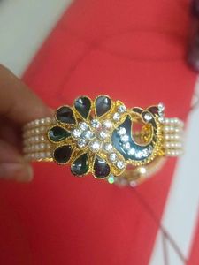 Elegant Peacock Pearl Bangles