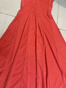 Stylish Coral A-Line Dress