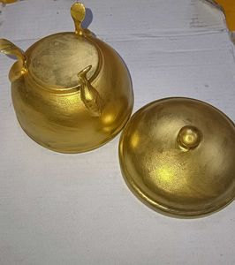 Antique Brass Decorative Bowl with Lid