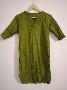 Green Cotton Kurta