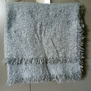 Chunky Knit Scarf with Fringe/ Shawl/ Stole