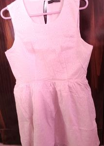 Beautiful Frock With Thread Cut Work
