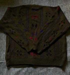 Vintage Patterned Cardigan Sweater