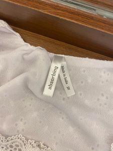 schifflii white Eyelet Lace Square Neck Top