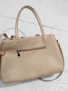Stylish Cream Floral Handbag