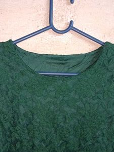 Elegant Lace Peplum Top Layered Green 💚