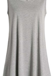 Grey Sleeveless Casual Top