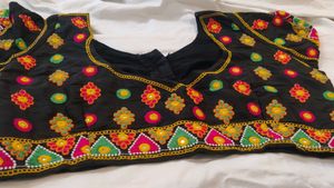 Embroidered Black Blouse