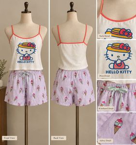 Set of Cute Hello Kitty Cami Top and shorts