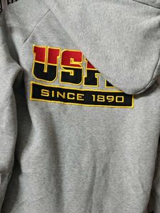 USPA Grey Zip-Up Hoodie