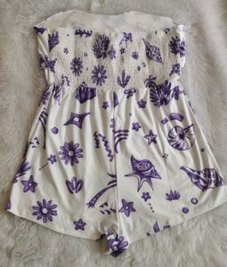 Floral Strapless Playsuit