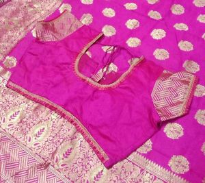 Silk Saree With Deginer Blouse 🤩