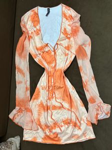 Tie-Dye Maxi Dress with Flowy Sleeves