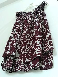 🧡Frilled Cape Top - Maroon