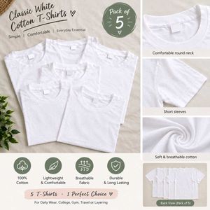 Basic White Cotton T-Shirt