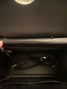 Charles&amp;Keith Black Croc Embossed Handbag