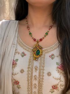 Handcrafted Traditional Peacock Pendant Necklace