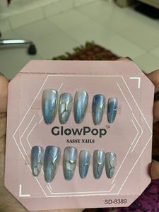 GlowPop Sassy Nails - Blue Marble Effect