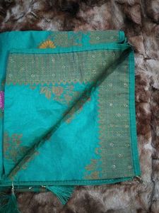 Elegant Green Floral Saree