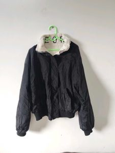 Stylish Black Faux Fur Lined Jacket