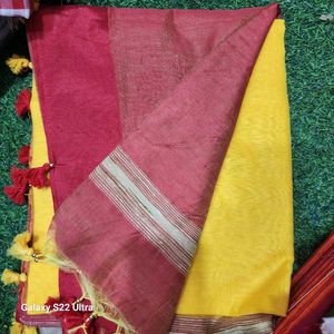 Traditional Silk Cotton Saree | Handwoven |