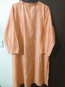 Max Orange Chanderi Silk Kurti.