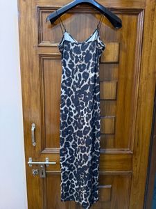 Leopard Print Spaghetti Strap Dress
