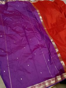 Elegant Red &amp; Purple Saree