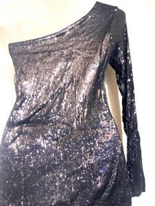 Sequin One-Shoulder Dress