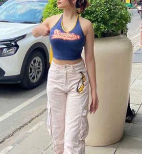 Vintage "Sculptor" Halter Neck Crop Top