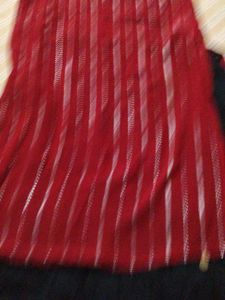 Elegant Red Kurta with black border size m