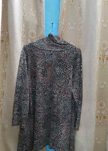 Stylish Leopard Print Tunic Top