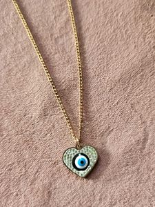Heart Evil Eye Necklace