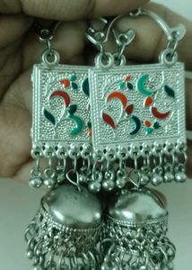 Oxidized Silver Earrings